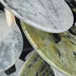 Modern Chandelier Organic Modern Stone-Look Gold Metal Ø23.6" for Dining Room