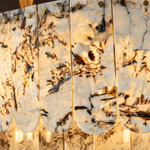 Modern Chandelier Stone-Look Metal L35.4" for Kitchen Dining Room