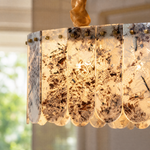 Modern Chandelier Natural Stone Metal L35.4" for Kitchen Dining Room