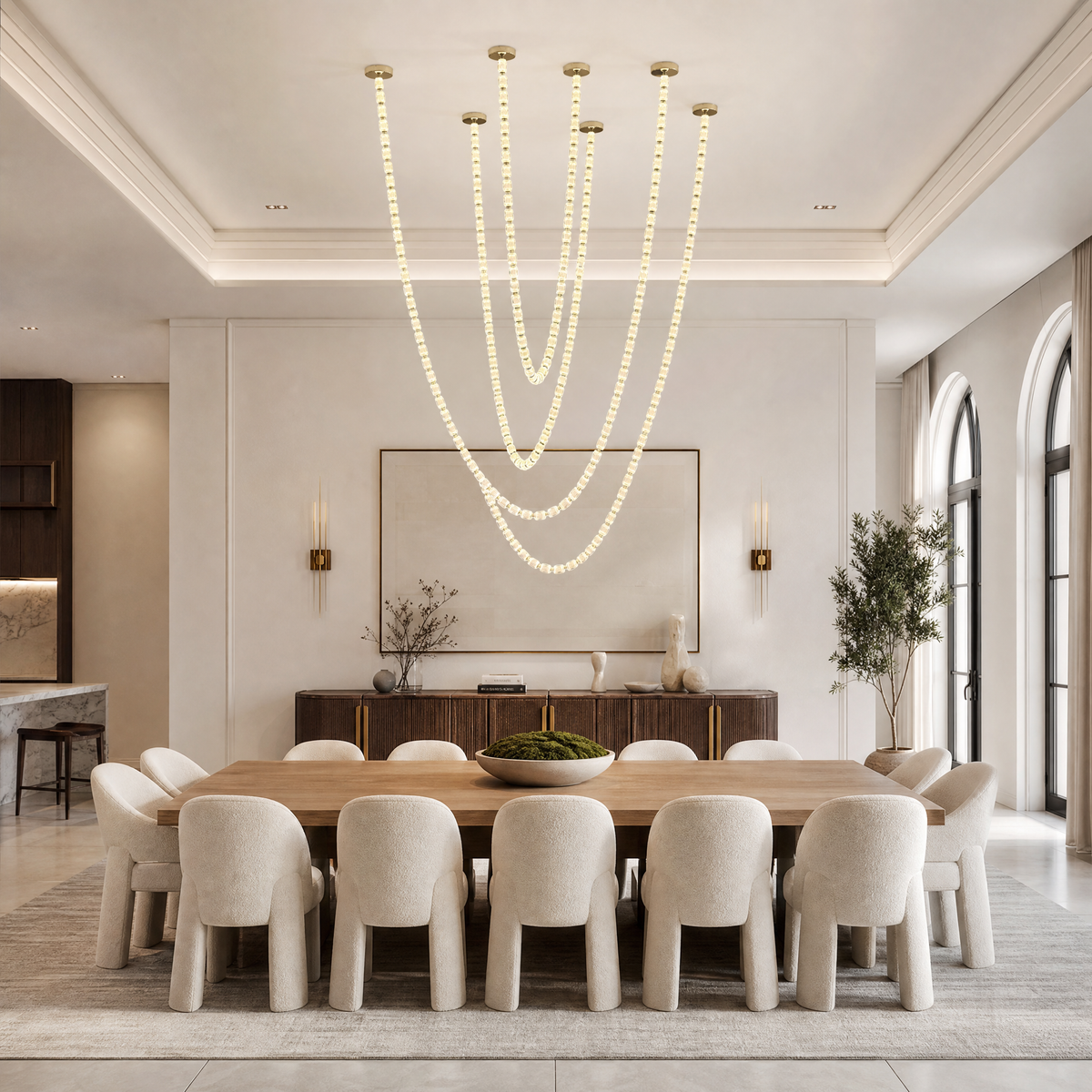 Modern Crystal Bead Chandelier