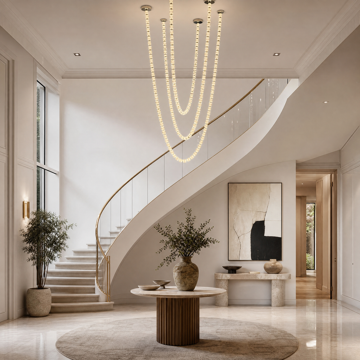 Modern Crystal Bead Chandelier