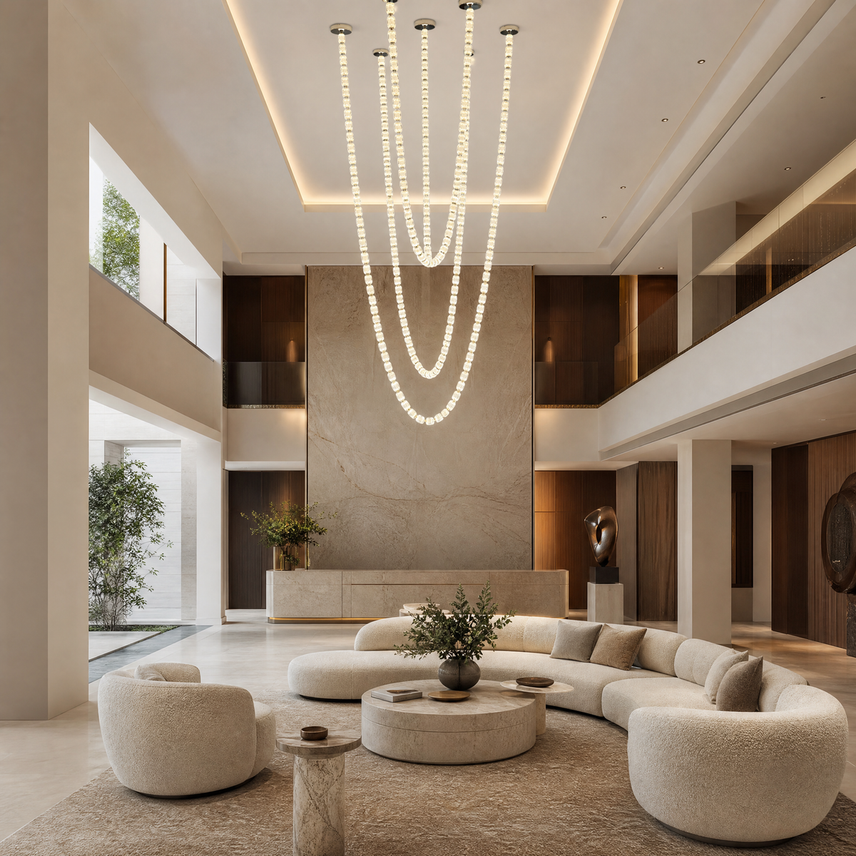 Modern Crystal Bead Chandelier