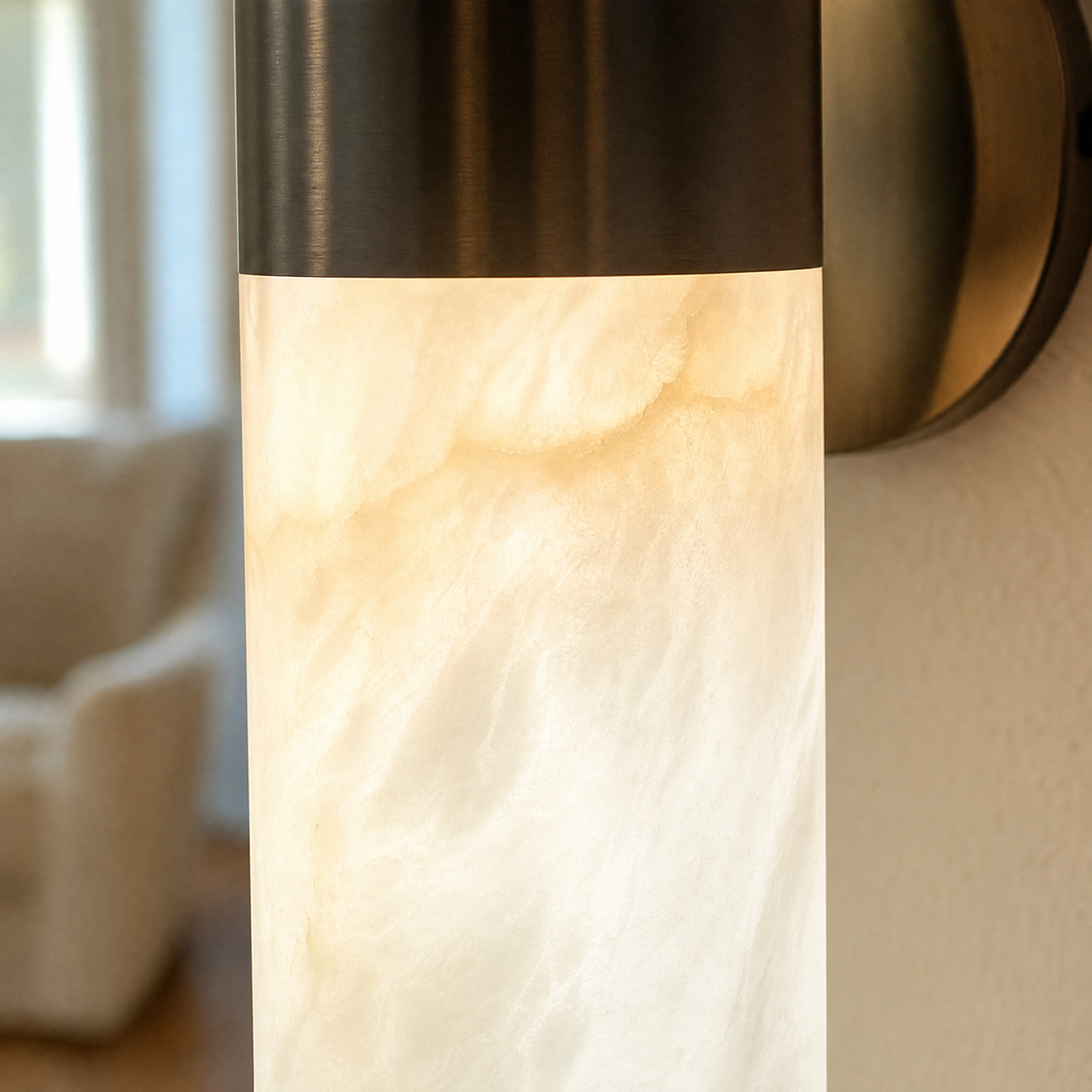 Modern Cylindrical LED Wall Sconce with Metallic Accent