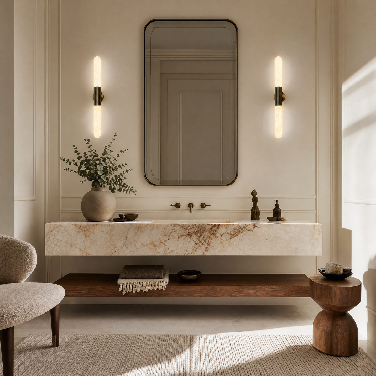 Modern Cylindrical LED Wall Sconce with Metallic Accent