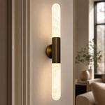 Modern Cylindrical LED Wall Sconce with Metallic Accent
