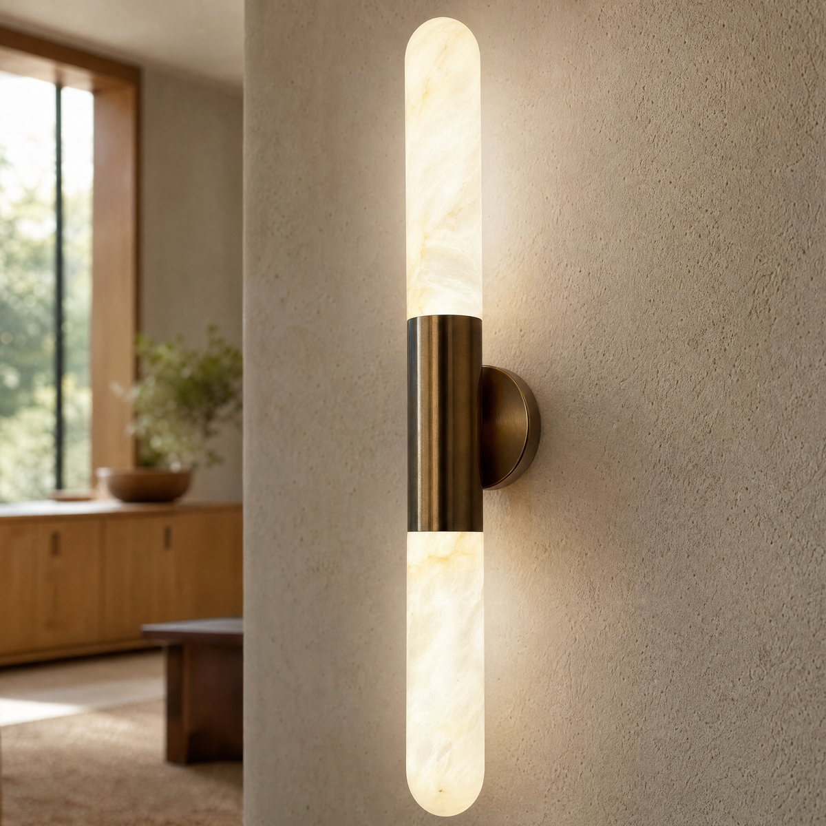 Modern Cylindrical LED Wall Sconce with Metallic Accent