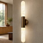 Modern Cylindrical LED Wall Sconce with Metallic Accent
