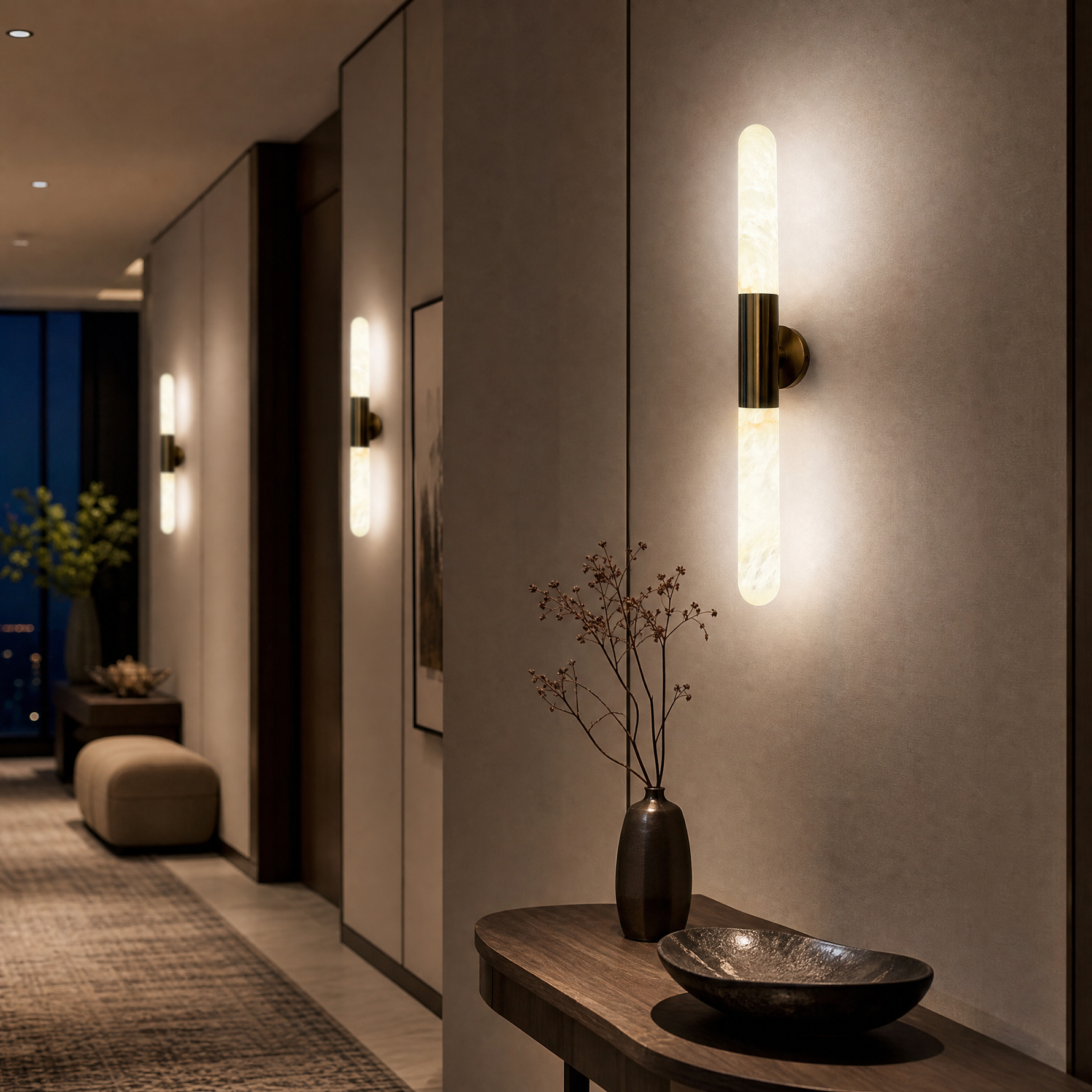 Modern Cylindrical LED Wall Sconce with Metallic Accent