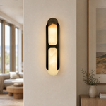 Modern Double-Panel Vertical Wall Sconce