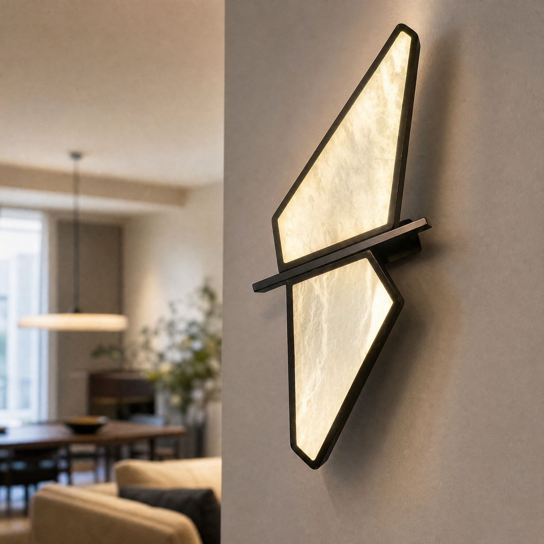 Modern Geometric Triangular Wall Sconce
