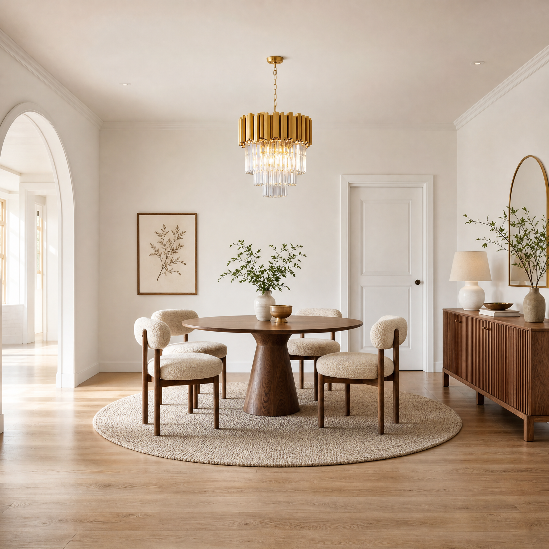 Modern Gold 3-Tier K9 Crystal Chandelier