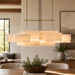 Modern Layered Rectangular Pendant Chandelier