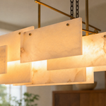 Modern Layered Rectangular Pendant Chandelier