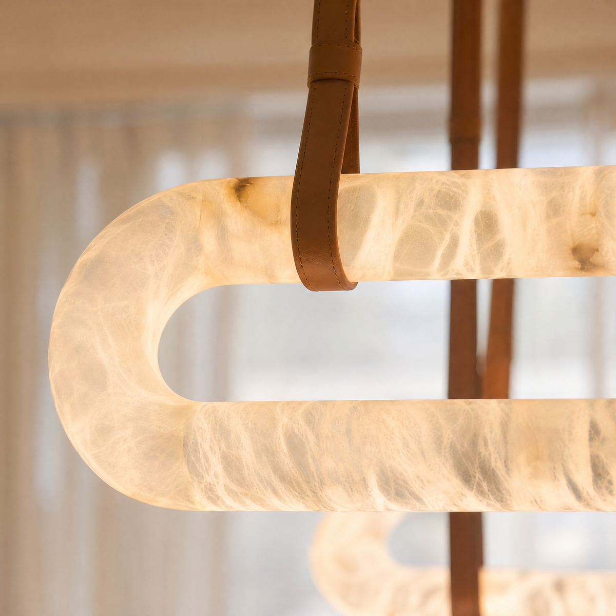 Modern Linked Oval LED Pendant Light