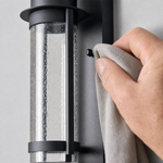 Modern Matte Black Glass Cylinder Outdoor Wall Sconce