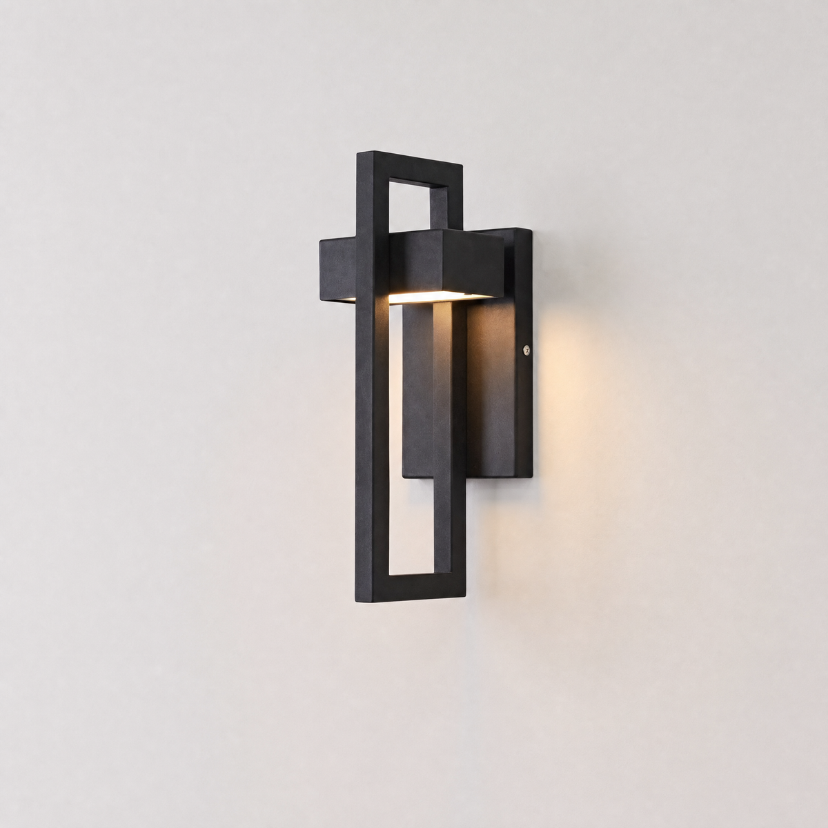 Modern Matte Black Iron and Acrylic LED Wall Sconce