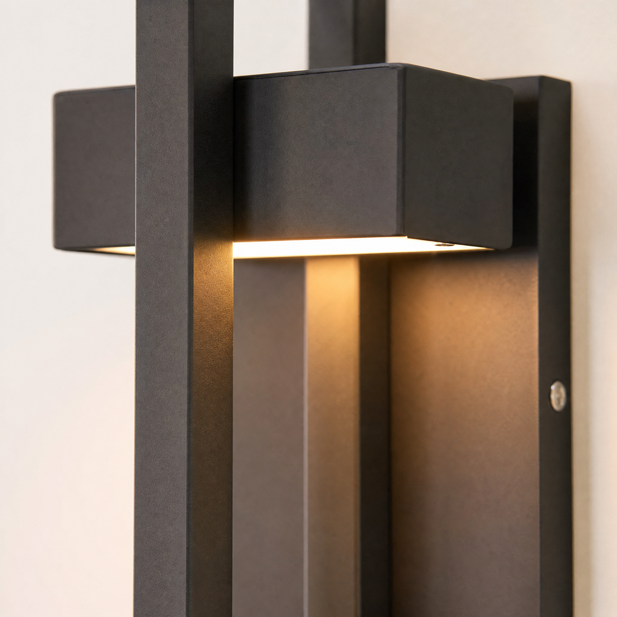 Modern Matte Black Iron and Acrylic LED Wall Sconce