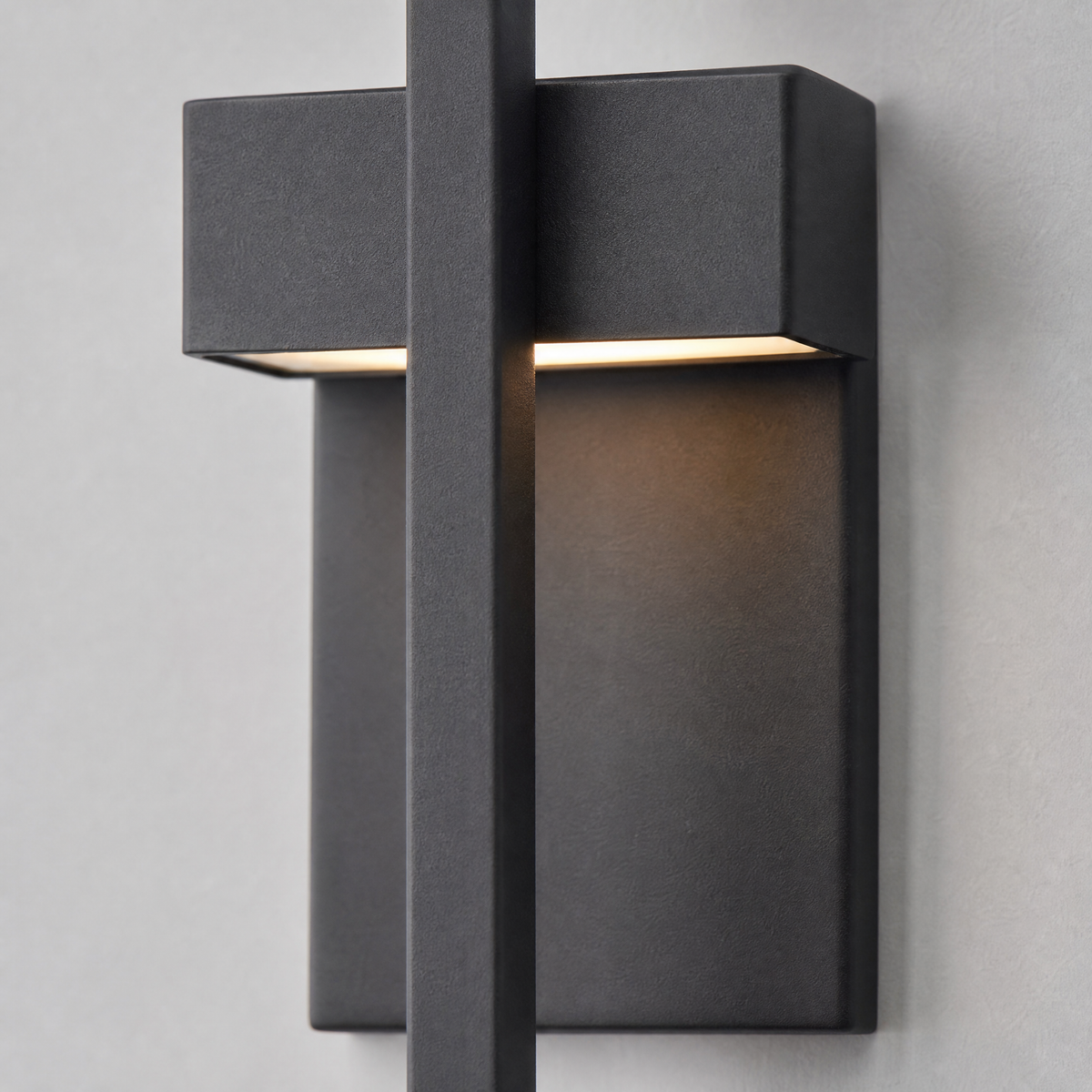 Modern Matte Black Iron and Acrylic LED Wall Sconce