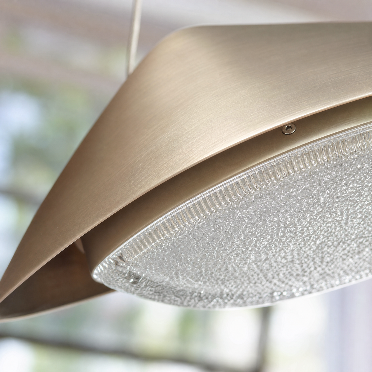 Modern Pendant Light Brushed Gold Bubble Glass for Dining Room Kitchen Island