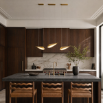 Modern Pendant Light Brushed Gold Bubble Glass for Dining Room Kitchen Island