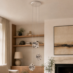 Modern Pendant Light Natural Stone Metal for Kitchen Dining Room