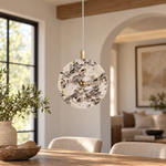 Modern Pendant Light Natural Stone Metal for Kitchen Dining Room