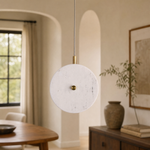 Modern Pendant Light Natural Stone Metal for Kitchen Dining Room
