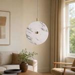 Modern Pendant Light Natural Stone Metal for Kitchen Dining Room