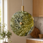 Modern Pendant Light Natural Stone Metal for Kitchen Dining Room