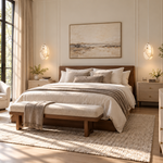 Modern Pendant Light Organic Modern Chrome Natural Stone H9.8" for Bedroom