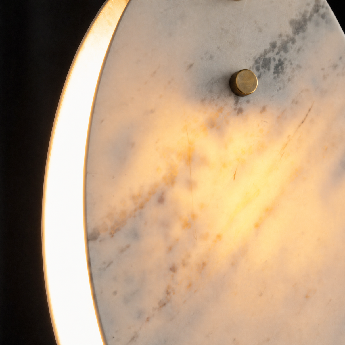 Modern Pendant Light Organic Modern Chrome Stone-Look H9.8" for Bedroom