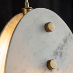 Modern Pendant Light Organic Modern Chrome Stone-Look H9.8" for Bedroom