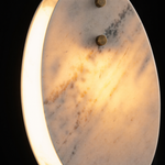 Modern Pendant Light Organic Modern Chrome Stone-Look H9.8" for Bedroom