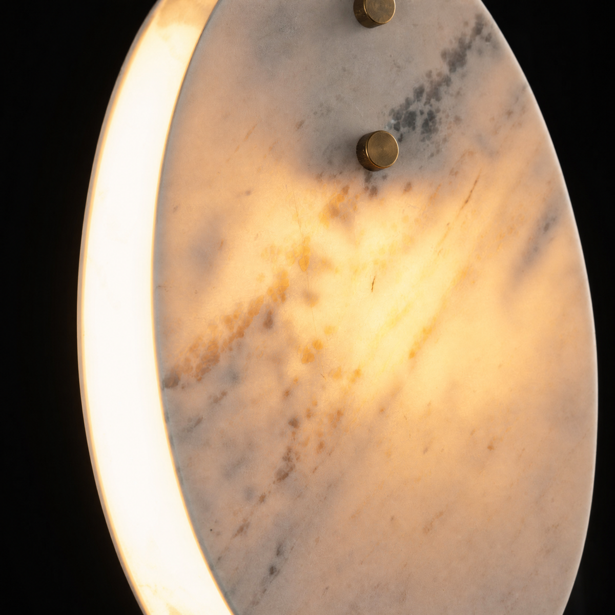Modern Pendant Light Organic Modern Chrome Stone-Look H9.8" for Bedroom