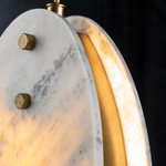 Modern Pendant Light Organic Modern Chrome Stone-Look H9.8" for Bedroom
