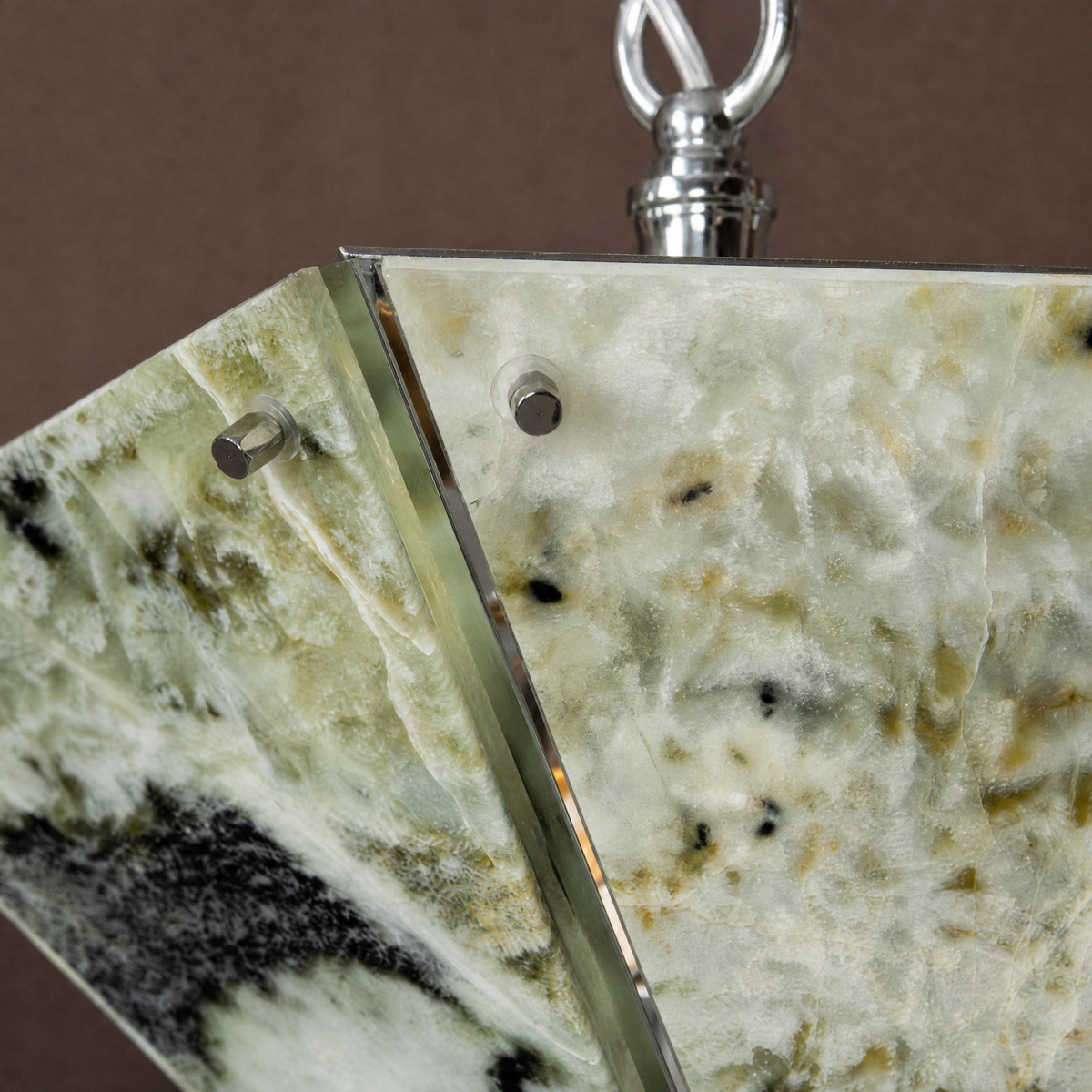 Modern Pendant Light Organic Modern Stone-Look Metal W15.7" for Kitchen