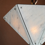 Modern Pendant Light Organic Modern Stone-Look Metal W15.7" for Kitchen