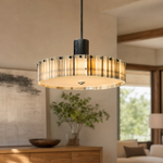 Modern Pendant Light Stone-Look Metal Ø14.2" for Kitchen Dining Room