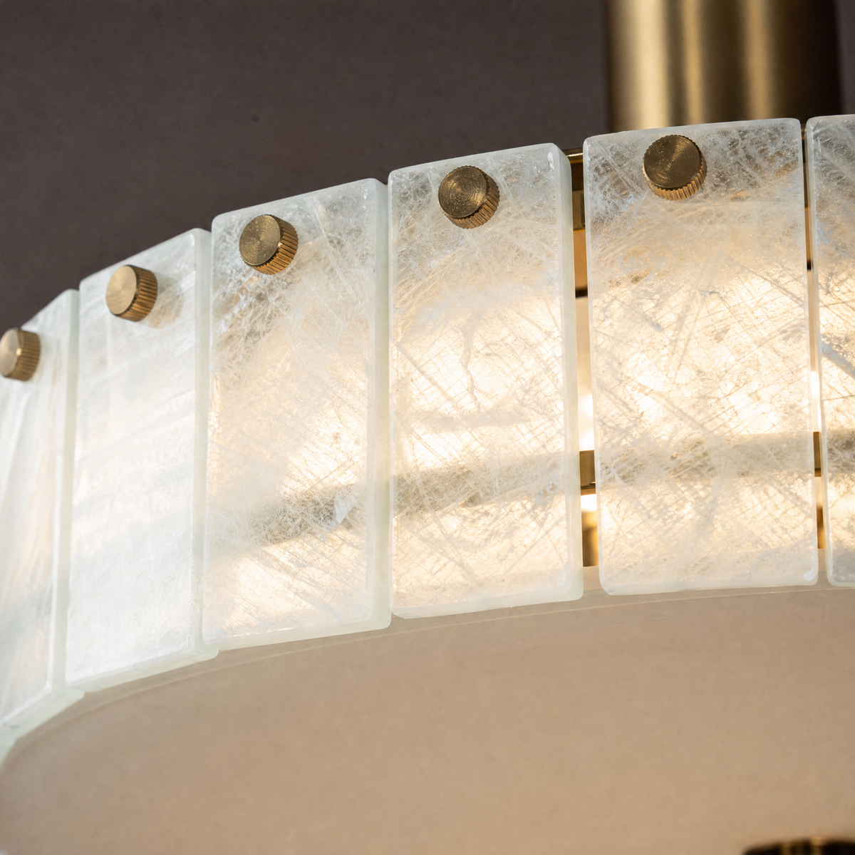 Modern Pendant Light Stone-Look Metal Ø14.2" for Kitchen Dining Room
