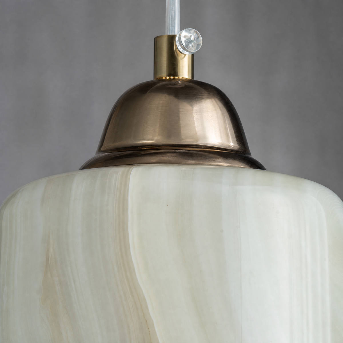 Modern Pendant Light Stone-Look Metal Ø3.5" for Kitchen Dining Room