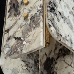 Modern Pendant Light Stone Panel Metal W5.9" for Kitchen Dining Room