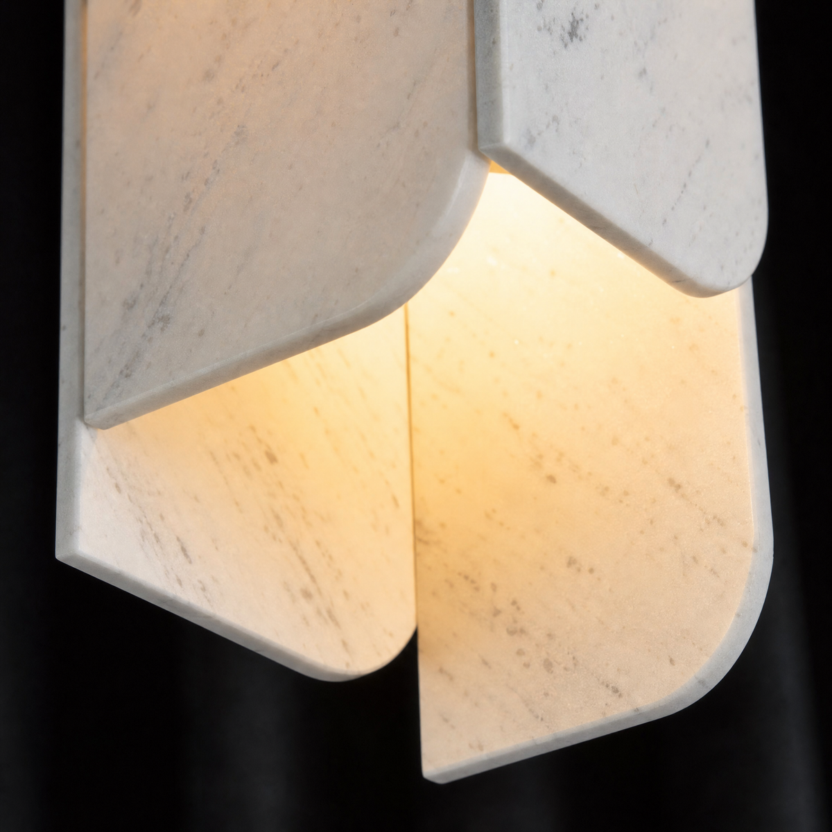 Modern Pendant Light Stone Panel Metal W5.9" for Kitchen Dining Room