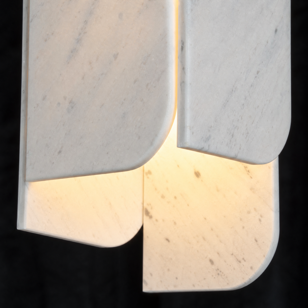 Modern Pendant Light Stone Panel Metal W5.9" for Kitchen Dining Room