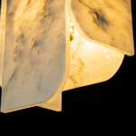 Modern Pendant Light Stone Panel Metal W5.9" for Kitchen Dining Room
