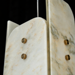Modern Pendant Light Stone Panel Metal W5.9" for Kitchen Dining Room