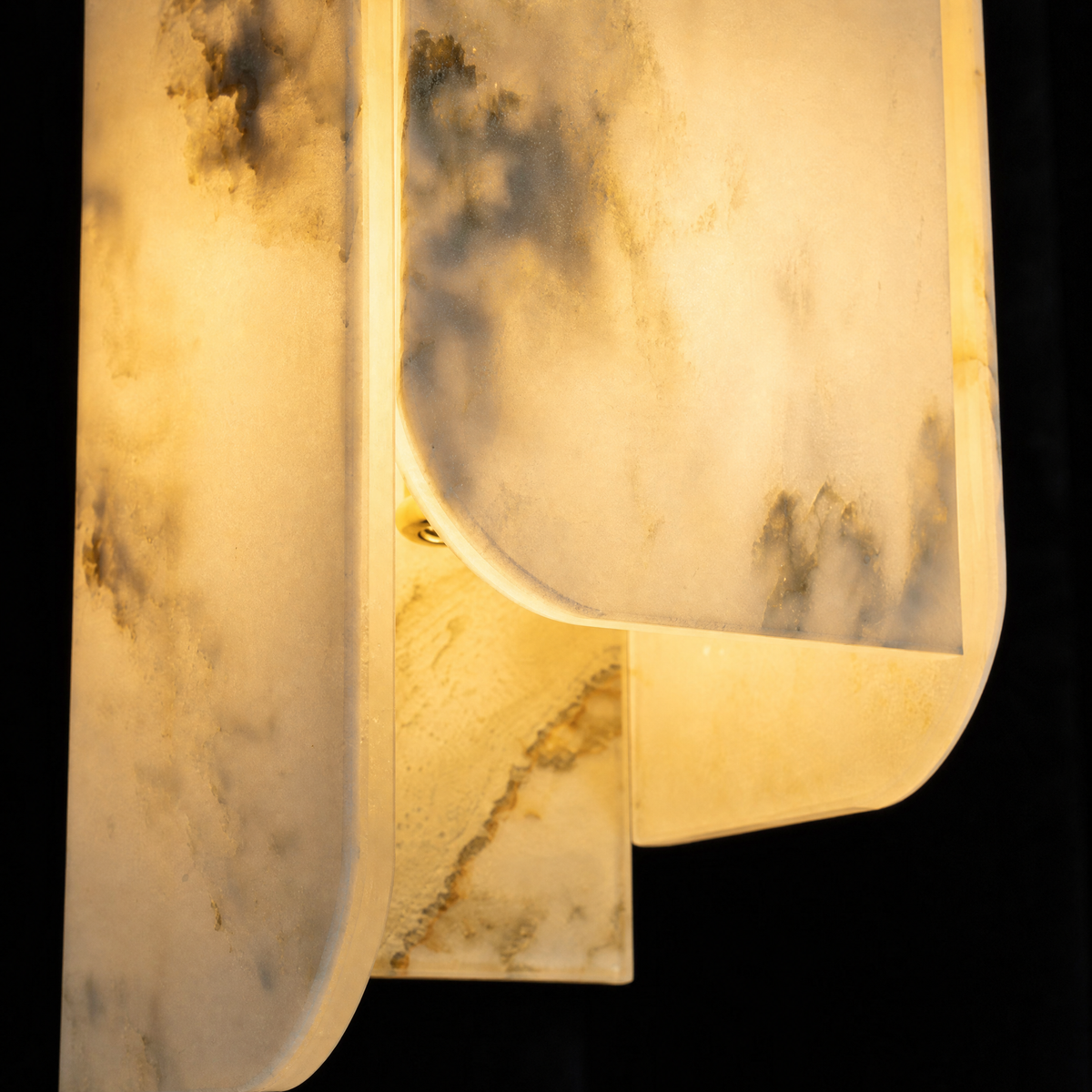 Modern Pendant Light Stone Panel Metal W5.9" for Kitchen Dining Room