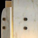 Modern Pendant Light Stone Panel Metal W5.9" for Kitchen Dining Room