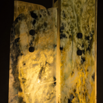 Modern Pendant Light Stone Panel Metal W5.9" for Kitchen Dining Room
