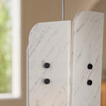 Modern Pendant Light Stone Panel Metal W5.9" for Kitchen Dining Room