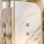 Modern Pendant Light Stone Panel Metal W5.9" for Kitchen Dining Room